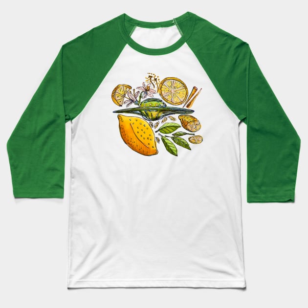 Citrus Conundrum: A Field Guide to the Unexplained Baseball T-Shirt by Animal Surrealism